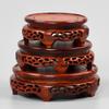 Red Sandalwood Buddha Statue & Vase Stand