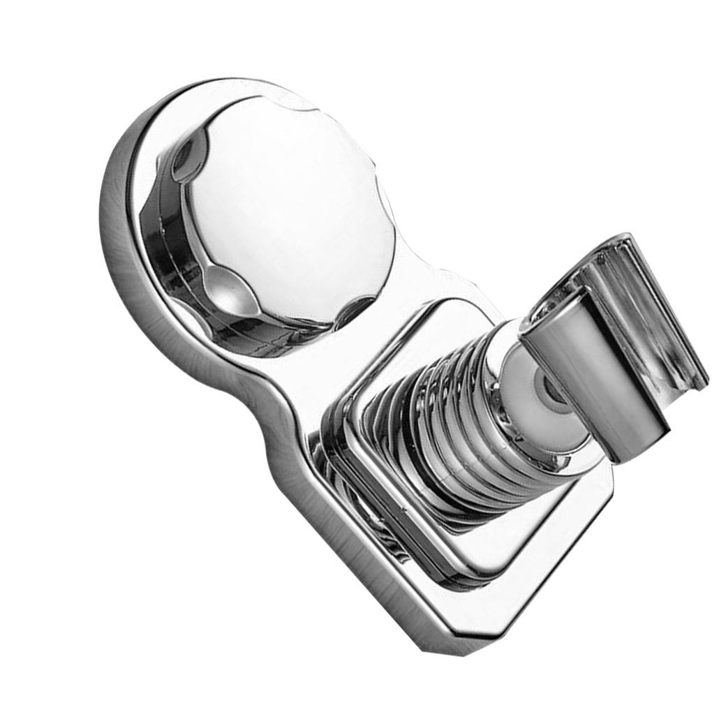 Shower Head Holder Adjustable Shower Spray Bracket Nail-free Wall Mounted Showerhead Rack Silver