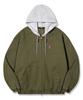 Trillion 2Way Vintage Washed Cotton Zip-Up Hoodie_Khaki