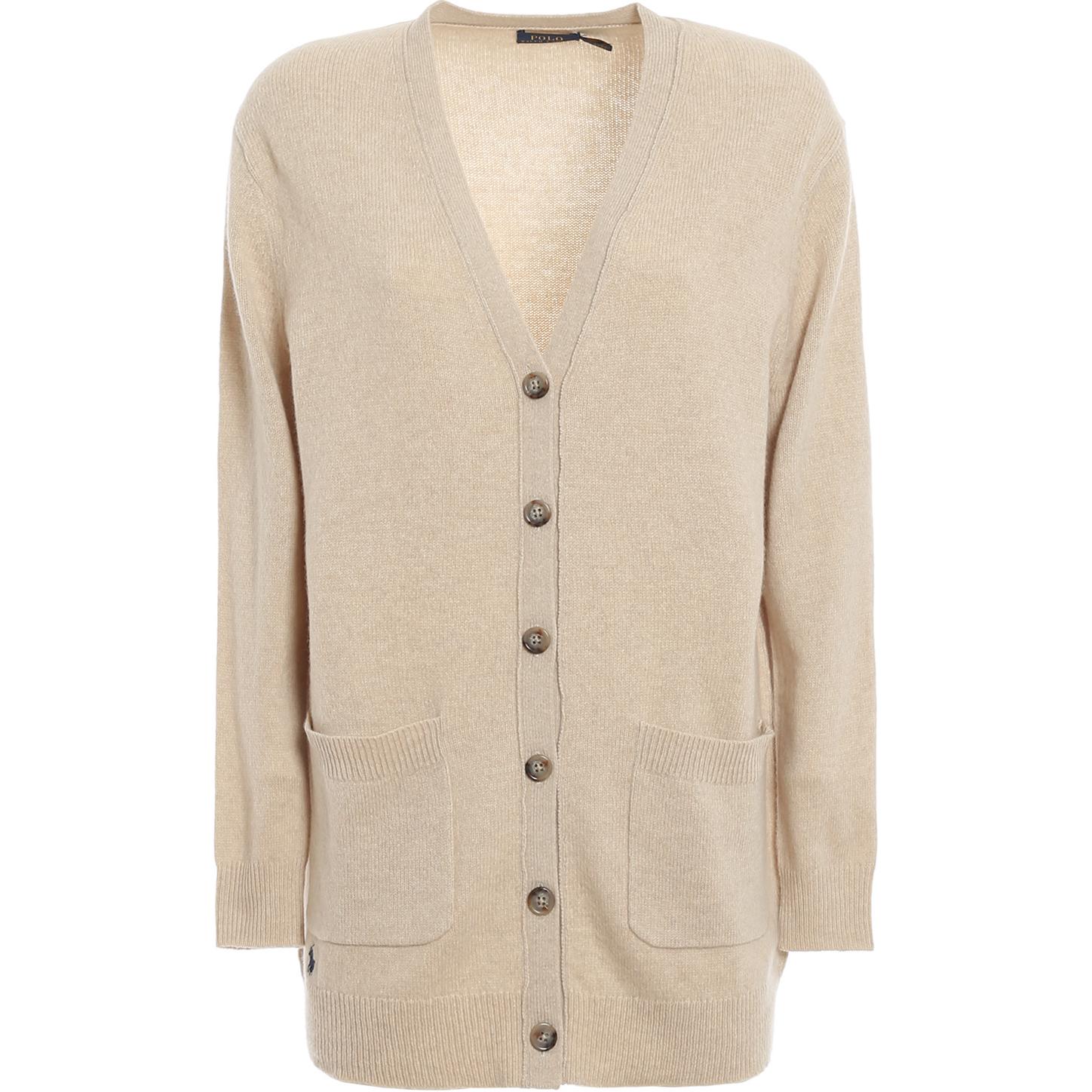

Женский свитер Polo Ralph Lauren с вышитым логотипом пони, на пуговицах, с длинным рукавом, бежевый WMPOSWEN6820316-101 S