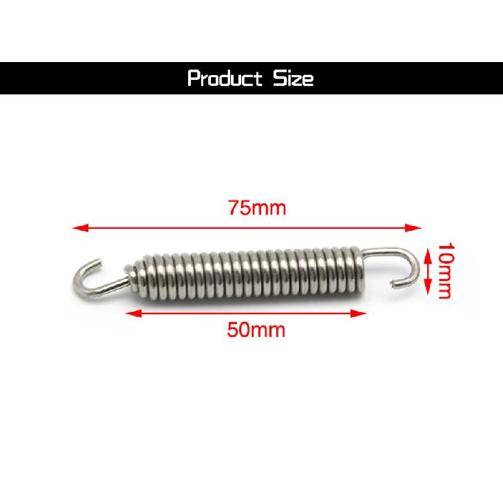 ZS Racing 2/6/10pcs Motorcycle Exhaust System Springs Fully Rotatable Stainless Steel Springs For Exhaust Middle Pipe