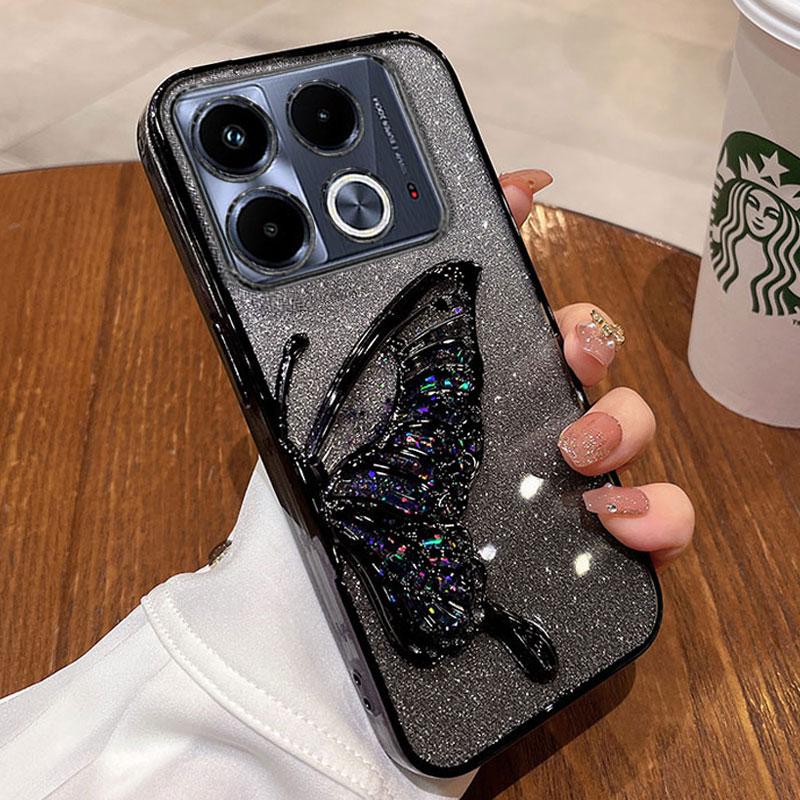 Note40 Pro+ Case Luxury,Bling Quicksand Butterfly Case For Infinix Note 30 40 Pro Plus 30i 30VIP Zero 30 Shockproof Cover Note40