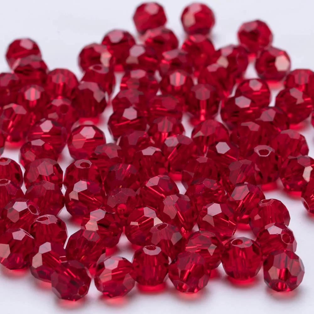 3 4 6 8mm AB color Round Crystal Beads Faceted Transparent Glass Bead Loose Spacer Bead for Jewerly Making DIY Bracelet Necklace