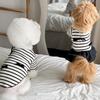 Bowknot Striped Puppy Hoodie Dress Pet Couple Clothing Dog Clothes For Small Dogs Chihuahua Poodle Dog Sweatshirt Shirt Apparels