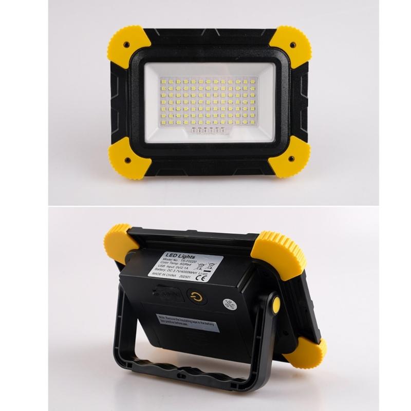 High Brightness LED Camping Lamp With Magnetic Base Portable Rechargeable For Outdoor Adventures Waterproof ABS Material