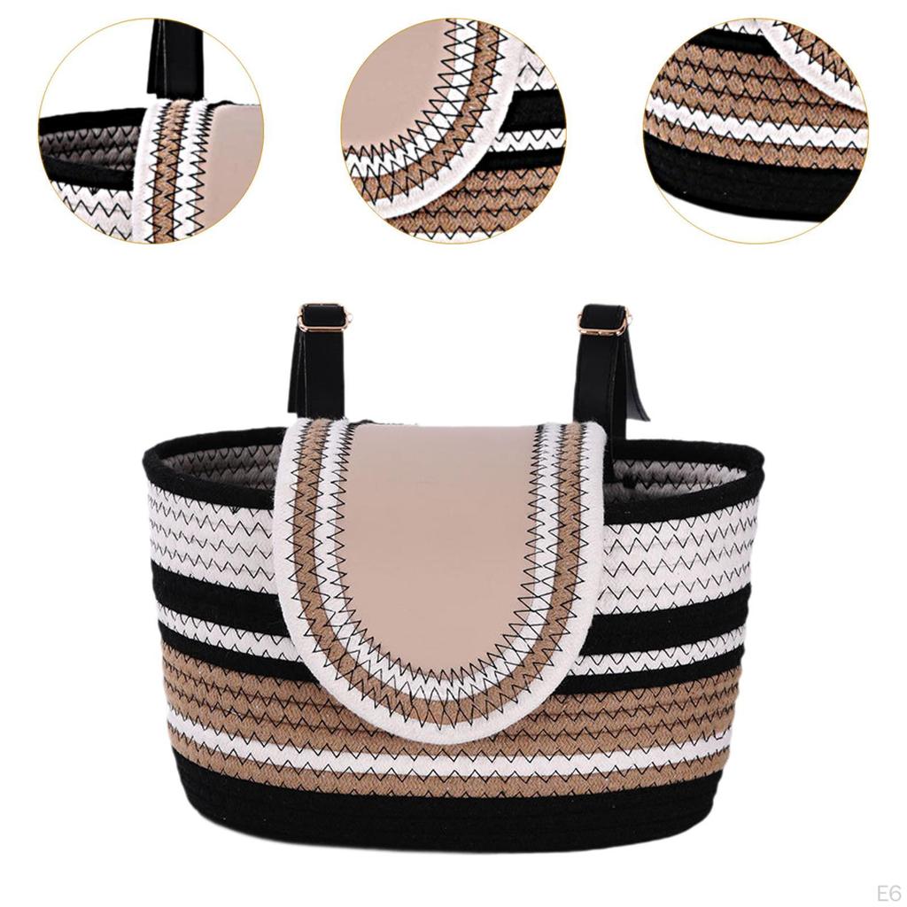 Bike Basket Adjustable Carrier Unique Decoration Front Handlebar Bicycle for