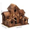 1 Stück Bienenhaus aus Holz Massivholz Haus Ornament Ländlich Außen Vogelhaus Villa Gartenanhänger Vogelfutterspender