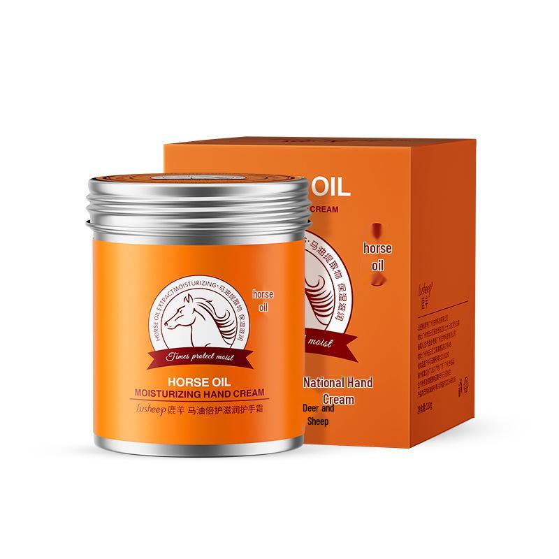 For All Seasons Horse Oil Moisturizing Cream: Anti-Cracking Hand, Foot, and Body Ointment