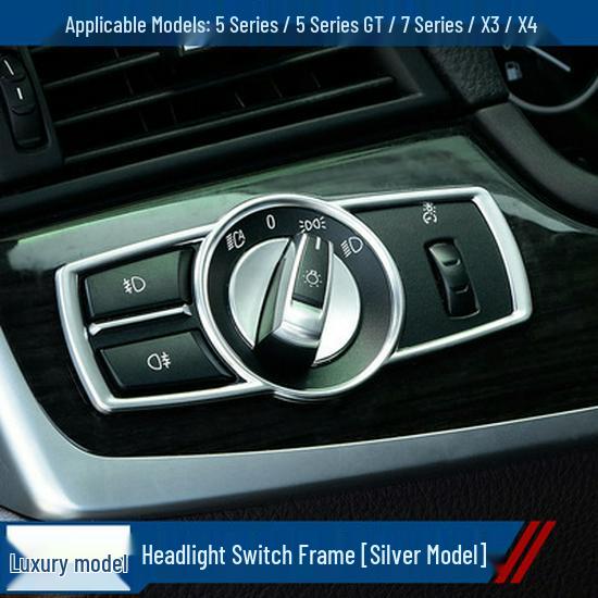 

5 Series Interior Decorative Headlight Switch Trim for 5GT 7 Series X3 X4 2011-2017 5 Series Headlight Switch Frame Sticker