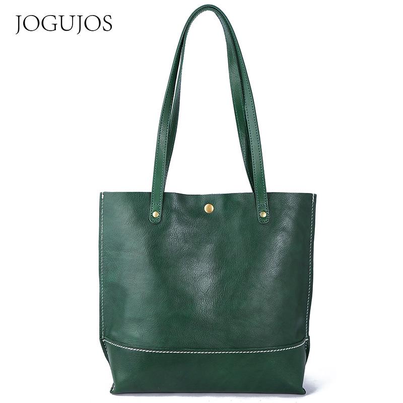 Genuine Leather Large Capacity Tote Bag for Women - High-End Commuter Shoulder Bag