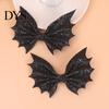 Sparkly Hair Bows for Parties Halloween Bat Bow Clips Women Girls, Glitter Wing Hairpin Girls Ponytails And Braids, Cute Holiday Accessories