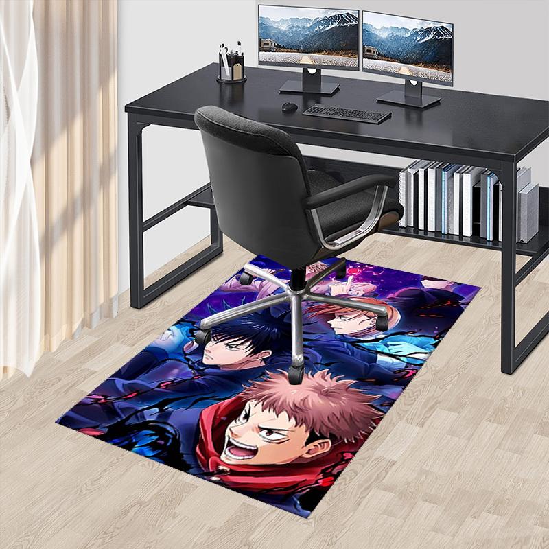

1pc Anime Cartoon Design Jujutsu Kaisen Chair Mat - Non-Slip Carpet for Office, Home Decor, Living Room, Bedroom, Game Room - Perfect Gift for Anime L 60cm by 90cm