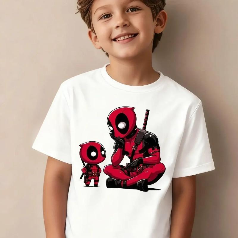 Kids Deadpool Printed Children's T-shirt - Boys and Girls - Summer Fashio