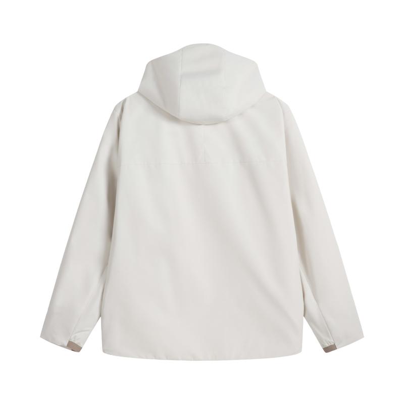 Li Ning Solid Color Logo Loose Fit Windbreaker Hoodie Women Outerwear AFDVJ46-1