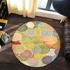 Colorful Circle Carpet Flannel Round Mat Soft Floor Rug For Kids Room Bedroom Living Room Decor Home Accessories Gift Idea
