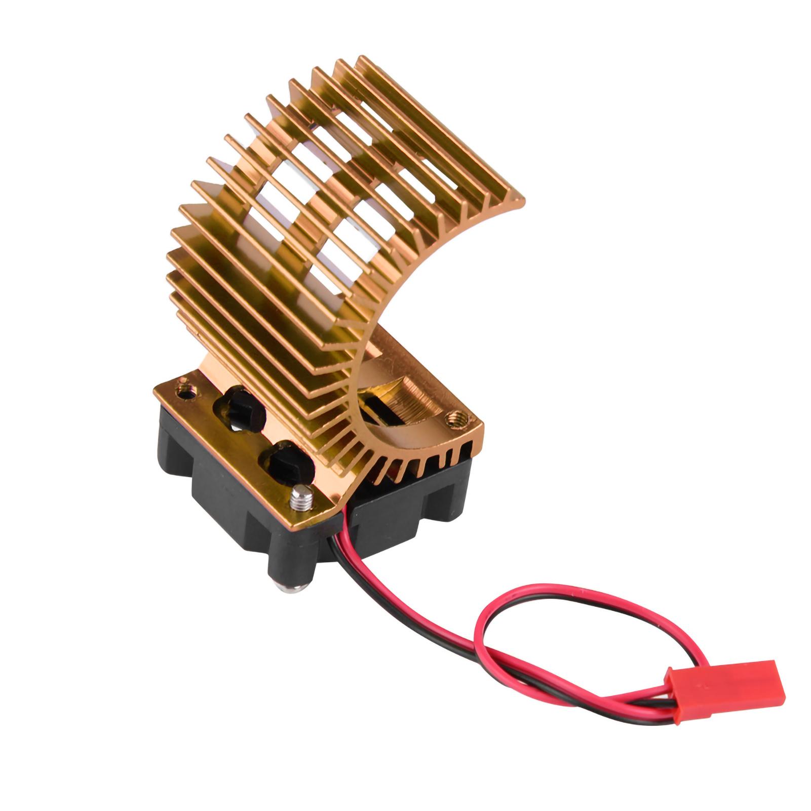 

Heat Sink With Cooling Fan for 110 Scale Electric RC Car 540 550 Motor (Gold)