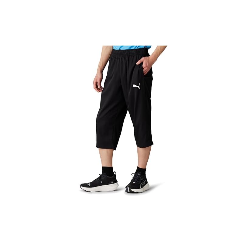 [Puma] 3/4 Length Jersey Training ACTIVE 3/4 Woven Pants Long 588876 Men's Fall/Winter 2024 Color: Black (01) XL