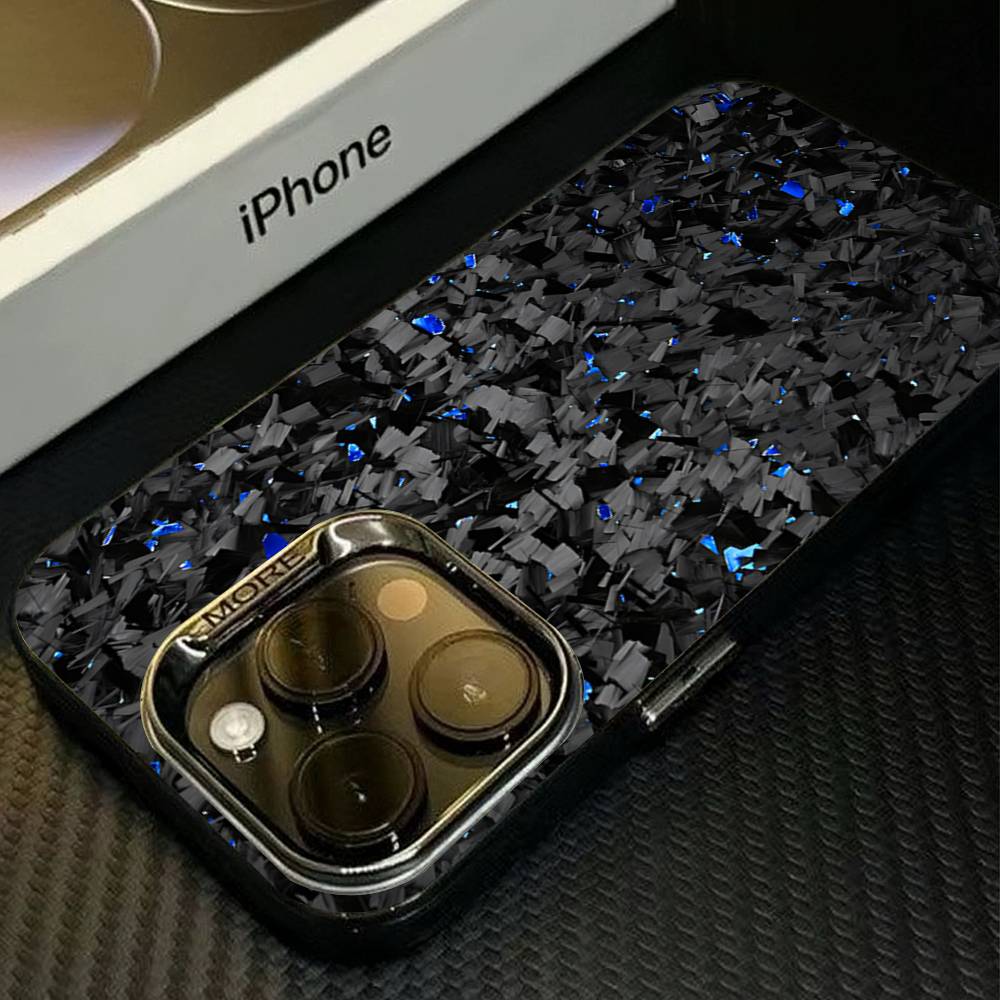 Abstrakte Kunst Schwarz Geschmiedetes Carbon Fundas Handyhülle Für IPhone 17 17E 16 Plus Pro Max 15 14 13 12 11 Matt Bunte Hüllen