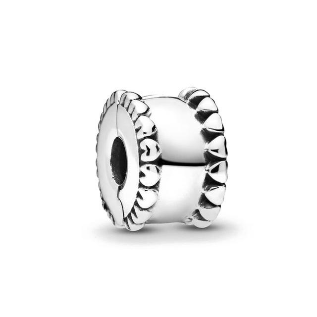 Steaua rotundă Flori Love Clip Mărgele de poziționare Cataramă Pandantiv Fit Original Fashion Dangle Jewelry 925 Femei Fine Charm