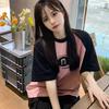Women's short-sleeved T-shirt, fashionable Korean style top, soft, breathable and comfortable, stylish and versatile, street style top.