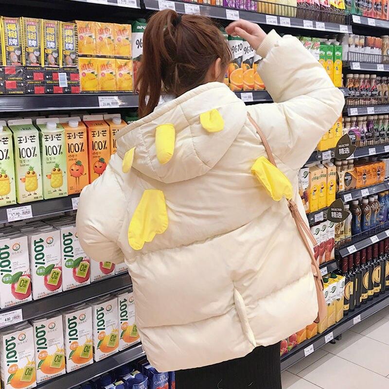 

2021 зимнее новое женское утепленное корейское свободное пальто и куртки с капюшоном