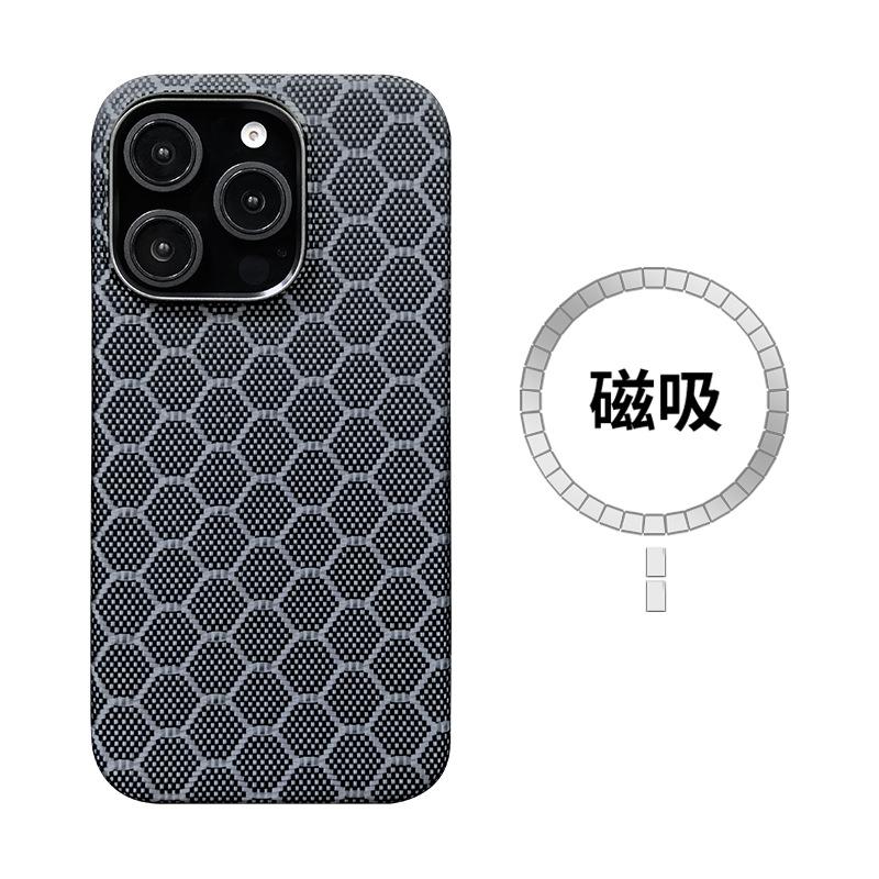 Suitable for Apple 16promax Mobile Phone Case Magnetic Aramid Fiber iPhone16 Ultra-thin Plus Hard Protective Case