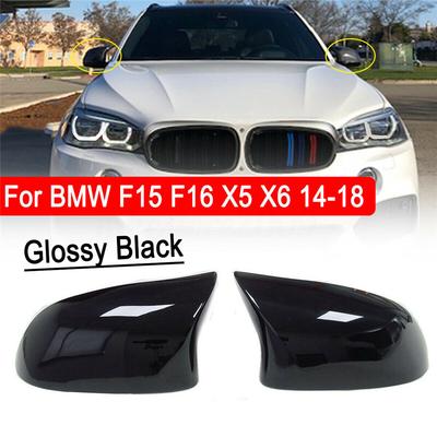 1 pár lesklý čierny kryt bočného zrkadla náhradná škrupina spätného zrkadla štýl M pre BMW F15 F16 X5 X6 2014-2018