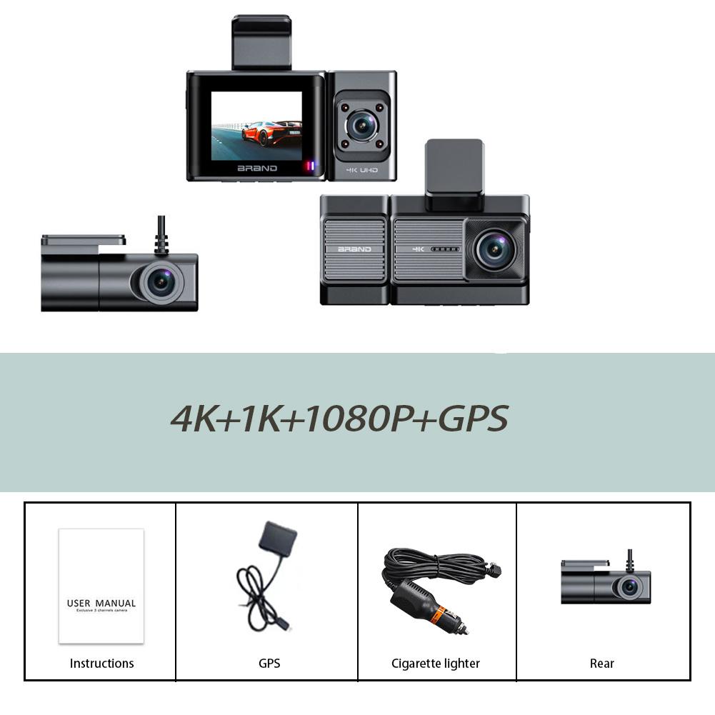 Car DVR Dash Cam GPS WiFi APP Control 4K Driving Recorder Loop Recording Night Vision Wide Angle Video Camera