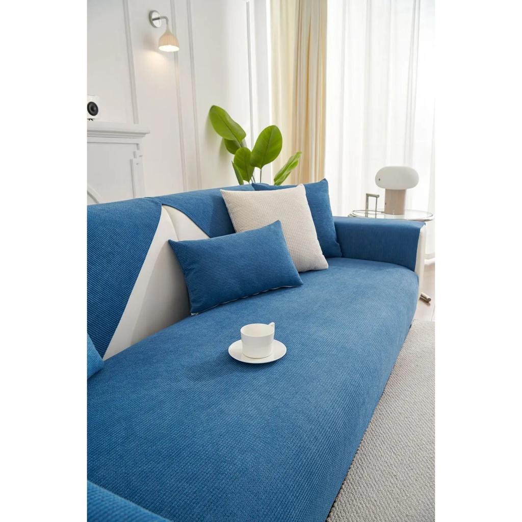 Solid Color Sofa Covers for Living Room Anti-Slip Dustproof Sofa Covers Universal Washable Sofas Waterproof Sofa Cushion