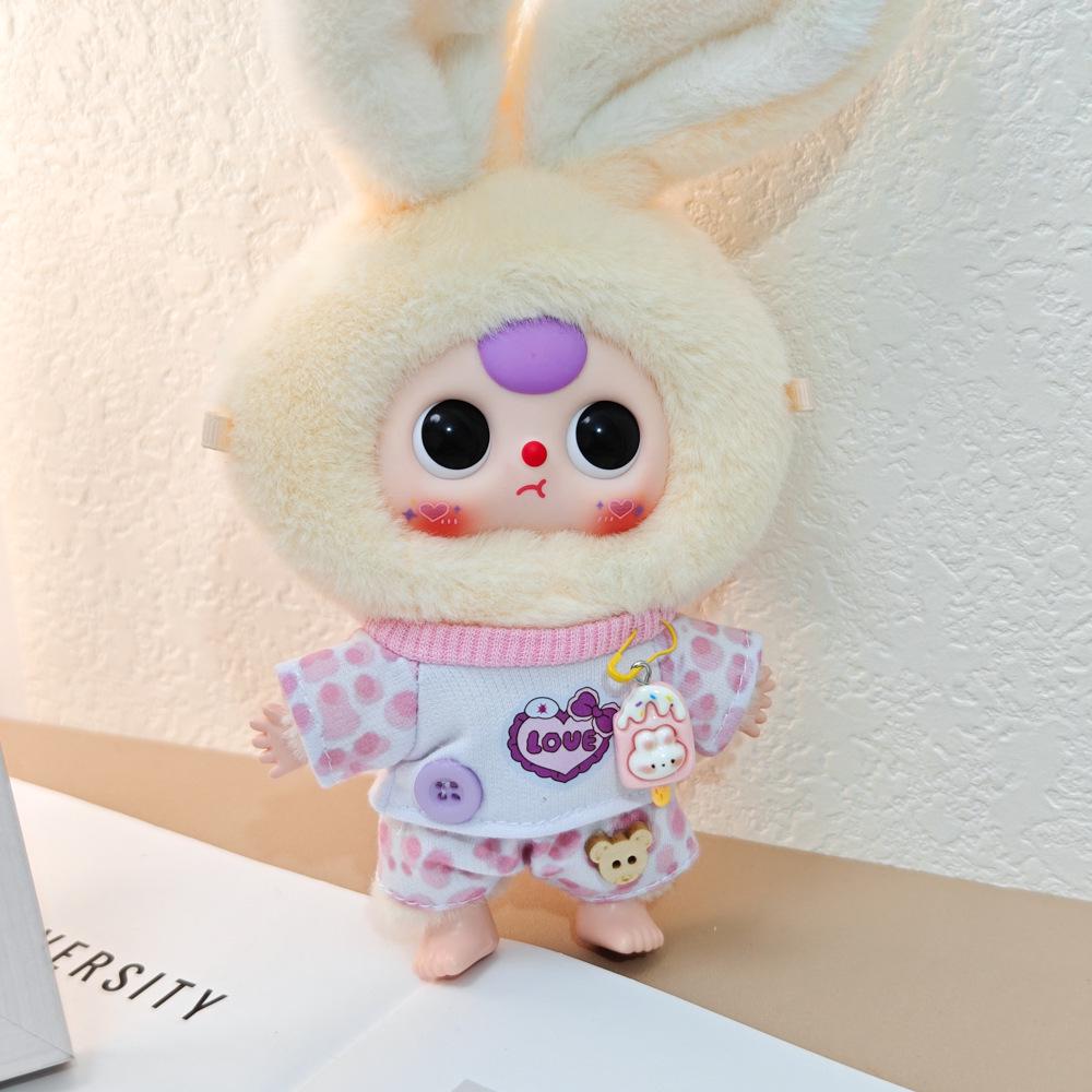 Macaron Little Rabbit Doll Clothes: Cute Pendant, Outfit for 3-Year-Old, Blind Box Edition