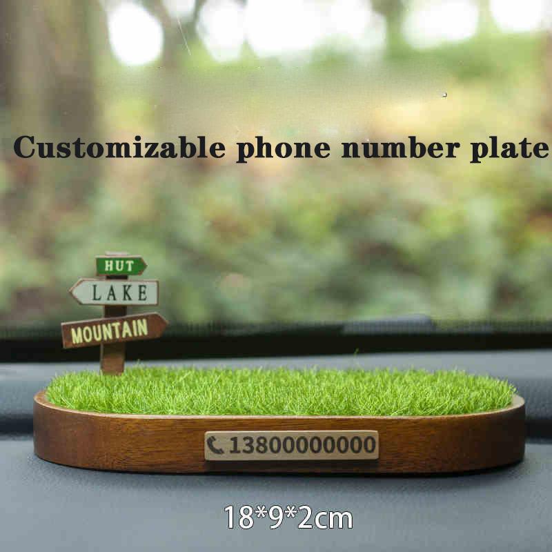 Car Central Control Ornaments, Car Decoration Sets, Resin Simulation Dog Car Supplies Gifts, Customizable Phone Number Plates