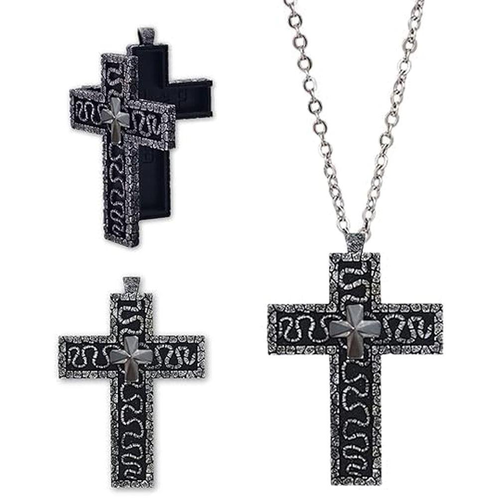 with Secret Compartment Chain Pendant Necklace Openable Charm Jewelry Cross Pendant Necklace
