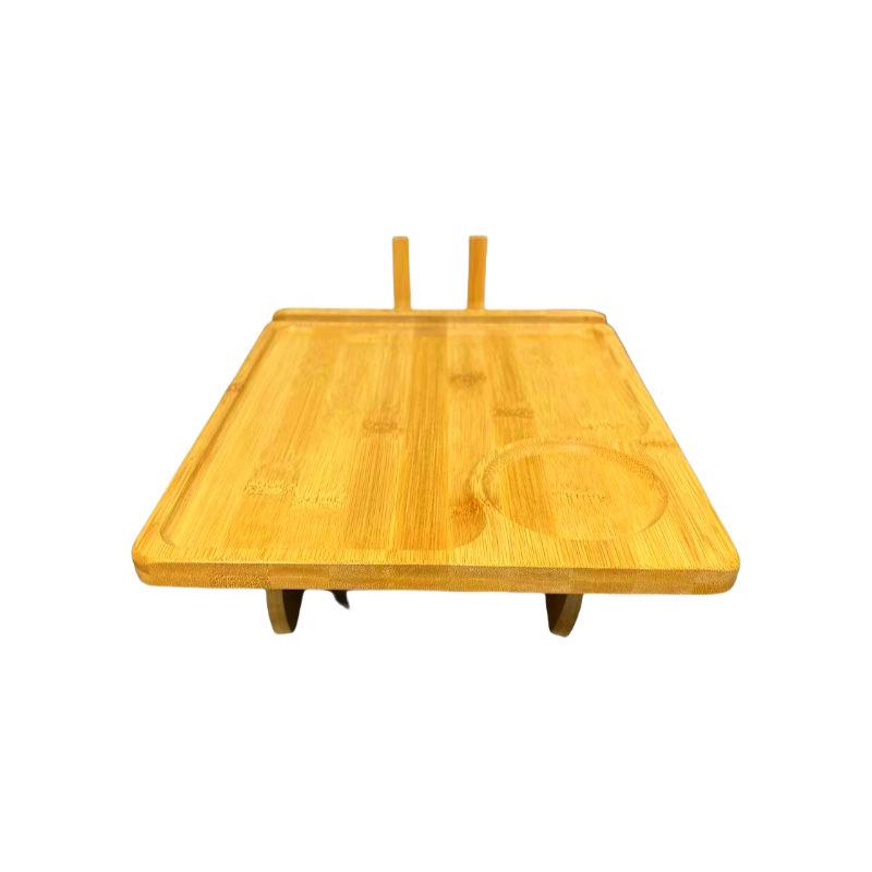 

Бамбуковий складаний піднос на підлокітник дивана - Портативний та універсальний Bamboo Square with Stand