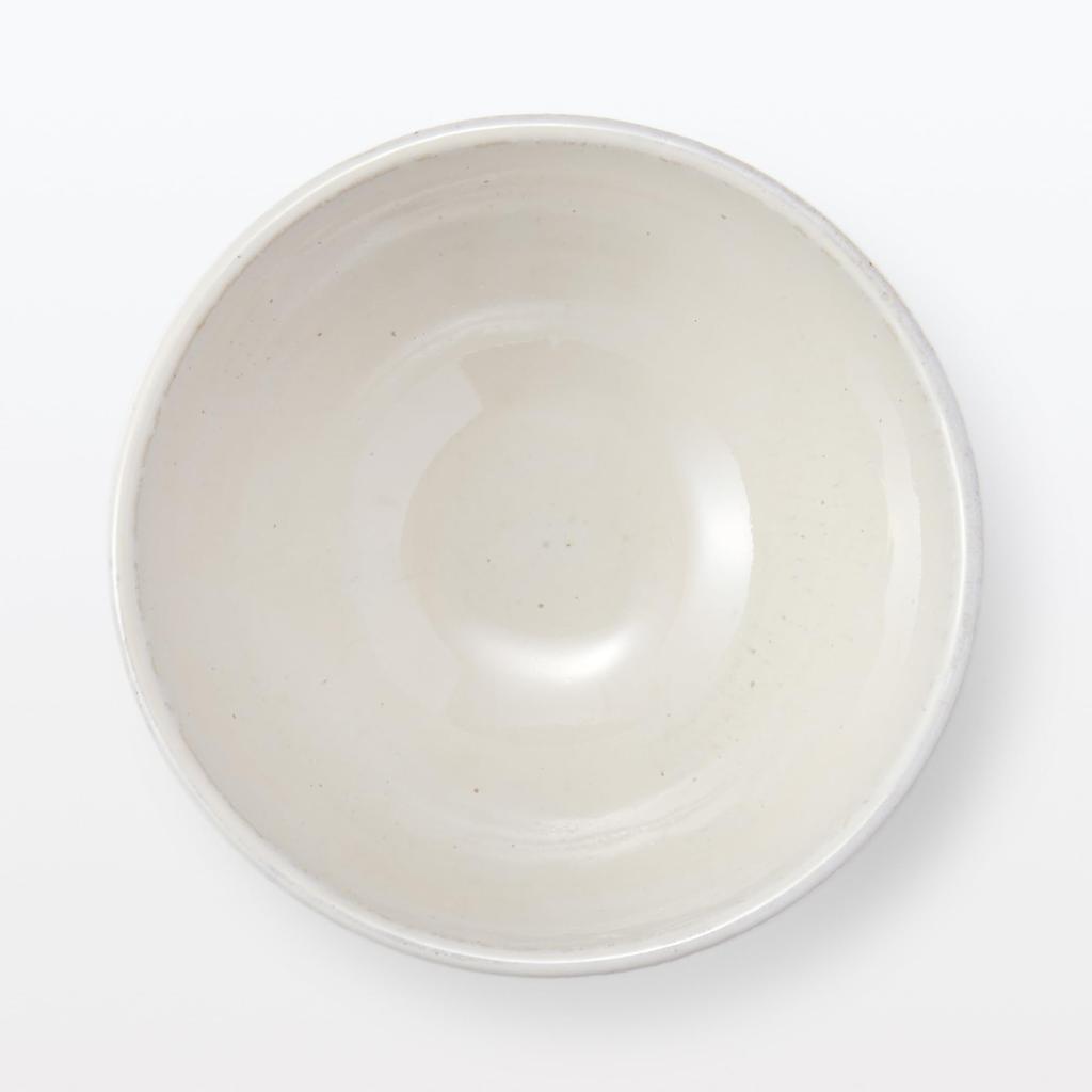 MUJI Mino Ware Rice White Glaze 84319167 Bowl, Round, Small,