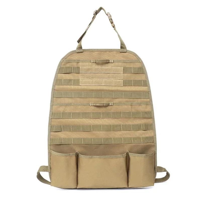 Universal Car Seat Back Organizer Tactical Molle Car Seat Organizer Storage Bag Self-driving Hunting Seat Cover Bag Accessories
