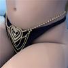 Catena Corpo Cuore Strass Lucidi Mutandine per Donne