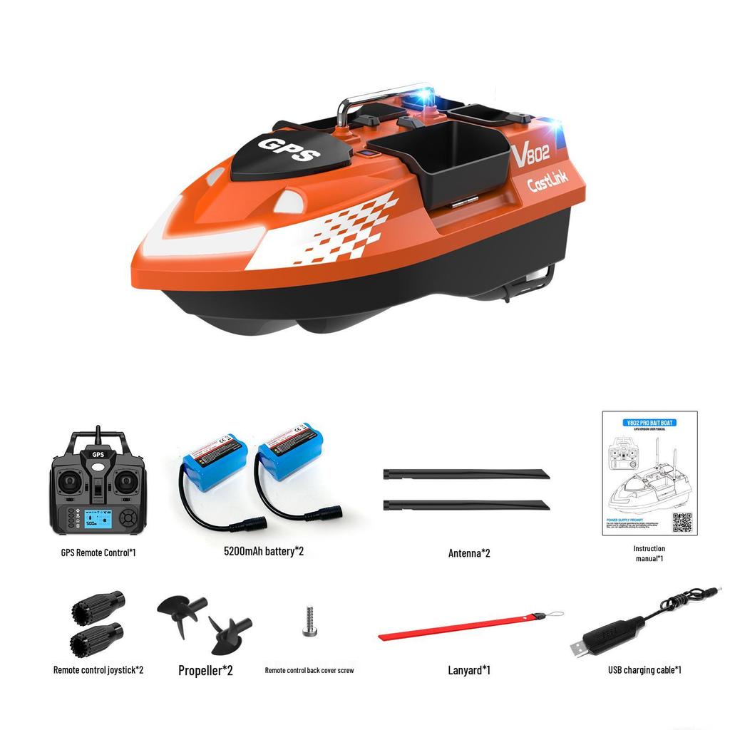 Smart Electric Remote Control Bait Boat with Automatic Return and Dispenser for Outdoor Fishing