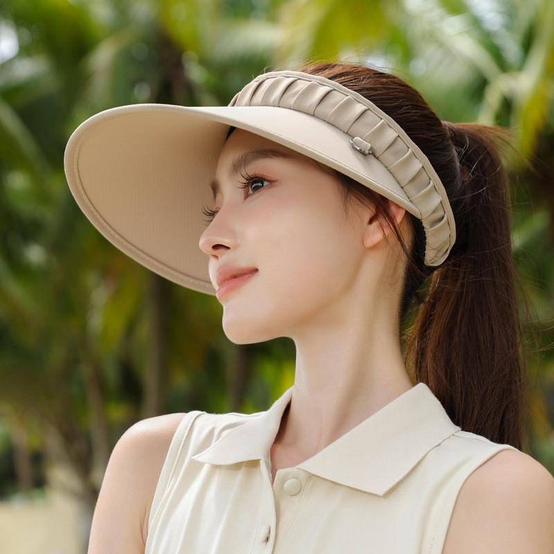 Summer Wide Brim Sun Hat With Breathable Ice Silk Material For Outdoor Travel