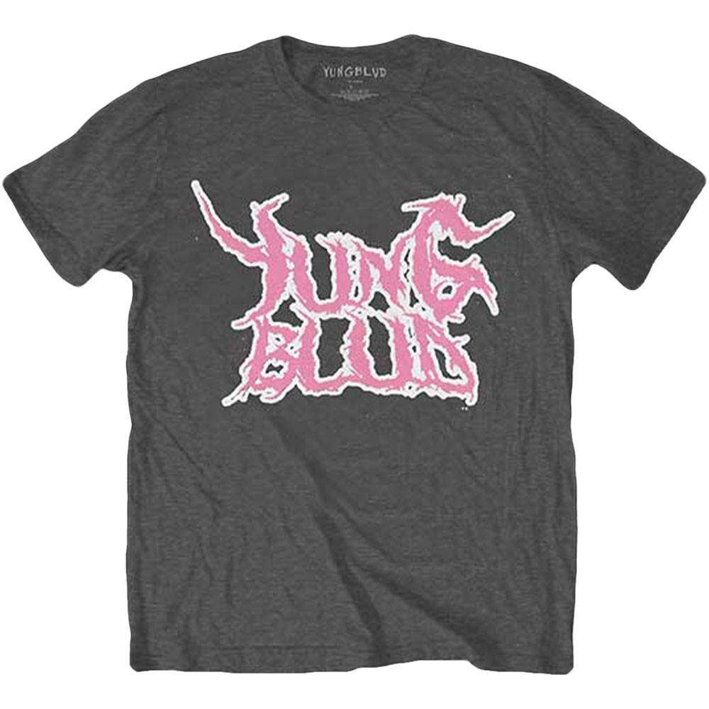 Men s Yungblud Deadhappy Pink T-shirt Large Charcoal Grey L