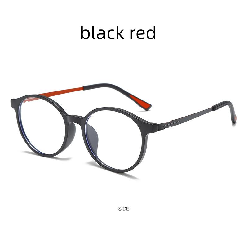 New Unisex Retro Fashion Ultra Light Rubber Titanium Glasses Frame Women'S And Men'S Round Frame Small Frame Glasses