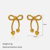 Ins Style Stainless Steel Earrings 18K Gold Plated Titanium Trendy Jewelry Men Women