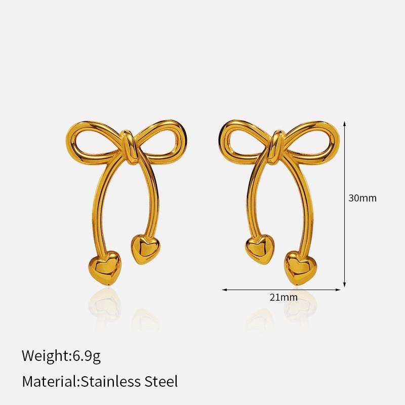 Ins Style Stainless Steel Earrings 18K Gold Plated Titanium Trendy Jewelry Men Women
