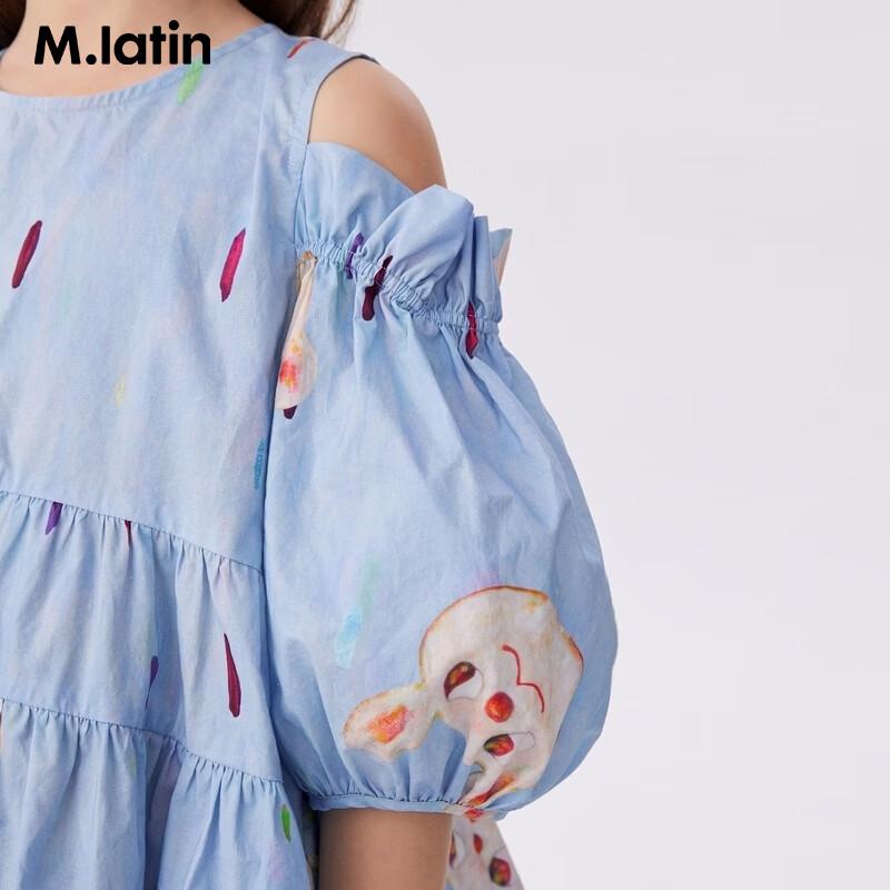 M.Latin Girls' Summer Printed Short Sleeve A-Line Dress