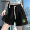 La Chapelle Women's High-Waist Wide-Leg Shorts