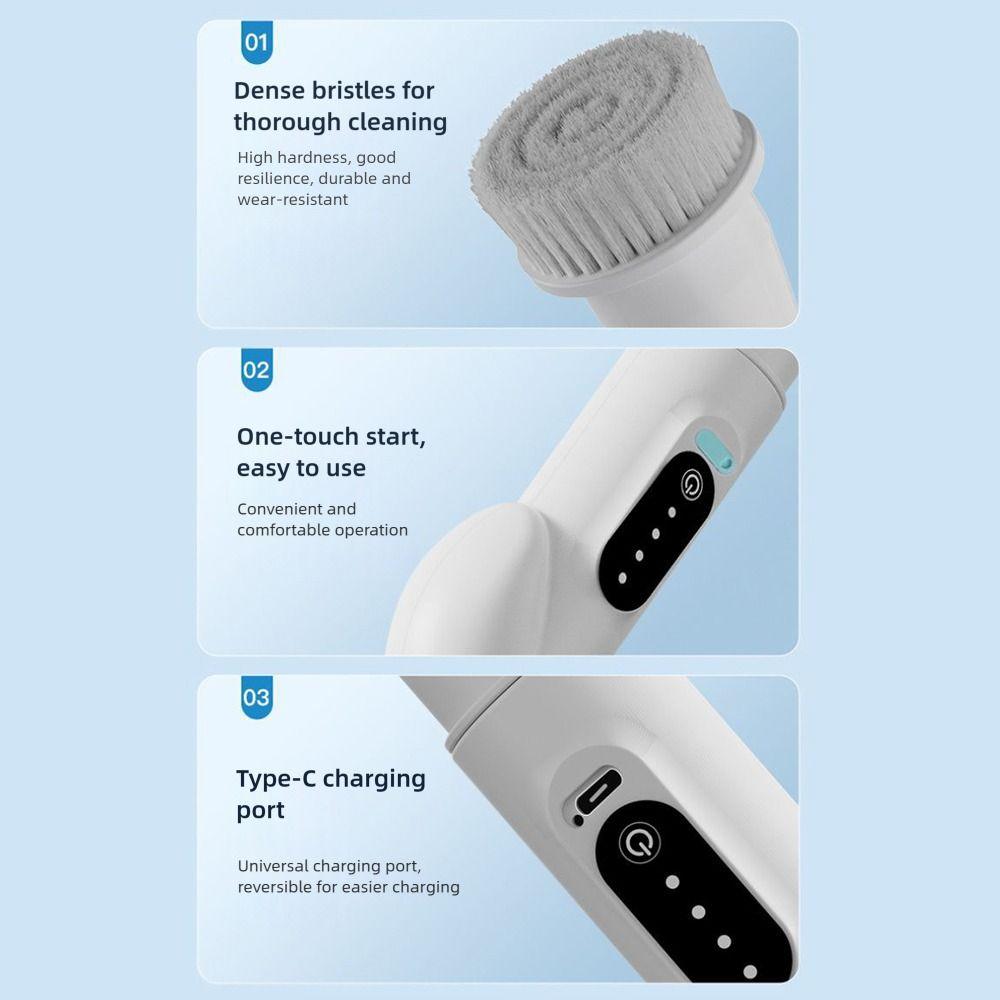 Adjustable Stretchable Arm Electric Scrubbing Brush Electric Spin Scrubber  Floor Maintenance