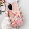 Pro telefon Realme 8 5G RMX3241 Pouzdro na telefon Realme8 5G Elegantní Květinový Potisk Kočky Měkký Silikon Průhledné TPU Pouzdra
