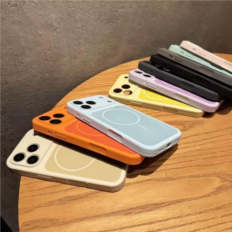 Become To i17 Series Liquid Silicone Matte Case for iPhone 17 15 16 Pro Max Phone For MagSafe Wireless Charge Magnetic Cover