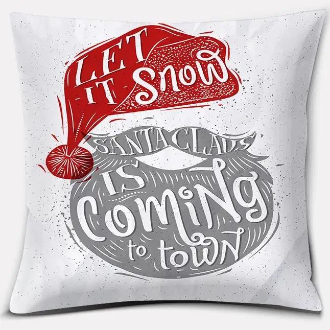 

Наволочки с рождественской тематикой Аксессуары для автомобиля Офис Санта-Клаус Гостиная Диван Домашние наволочки 40x40cm