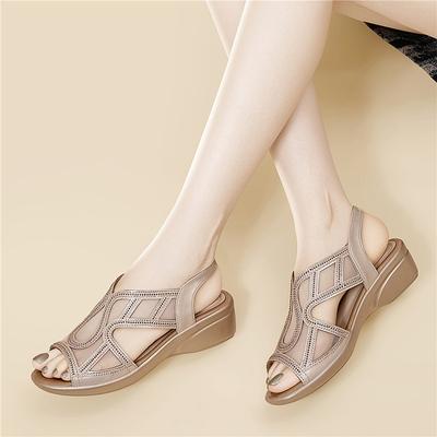 Versatile Women's Single Shoes Hollow Rhinestone Fish Mouth Sandals Women's Platform Mesh Yarn One Pedal Casual Women's Shoes Slippers