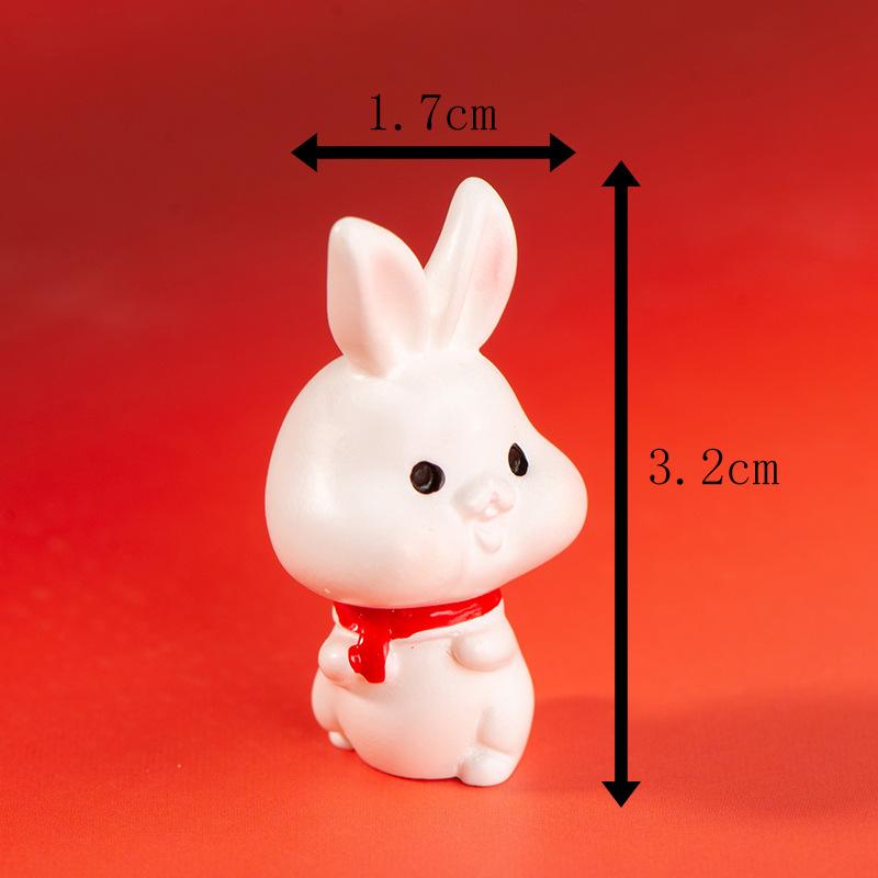 Micro Landscape Decoration Cute Cartoon New Year Rabbit Gift Rabbit Resin Decoration